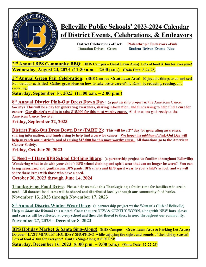2023-2024 District Events Calendar